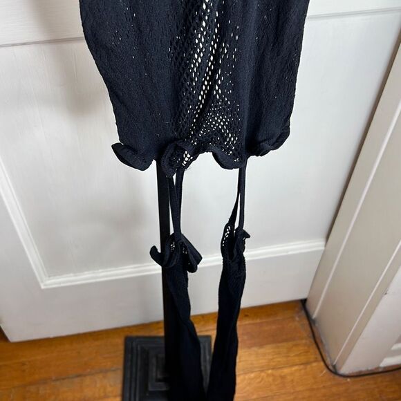 Dreamgirl - 0287 Fishnet Keyhole Gater Dress Bodystocking black NWT One size - Picture 3 of 5